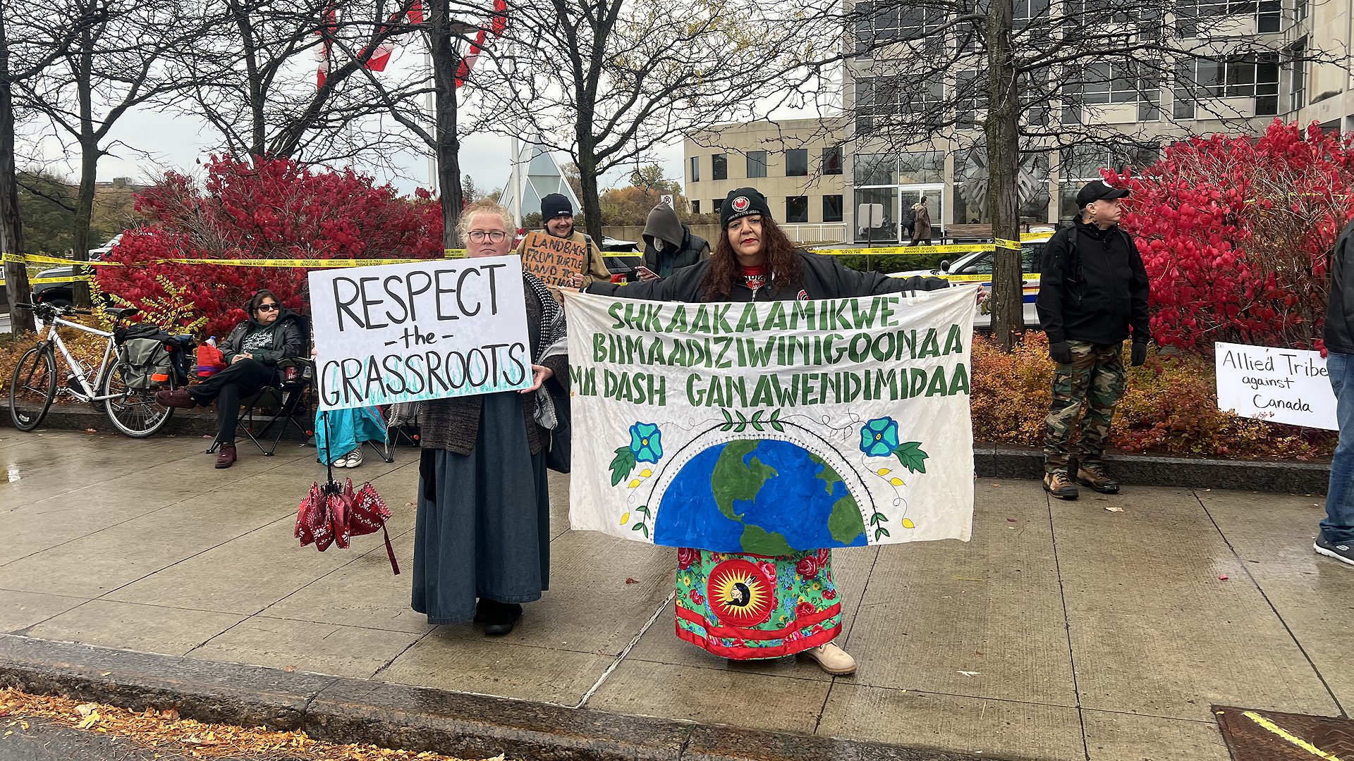 Metting In Process Protest outside First Nations–First Ministers Meeting